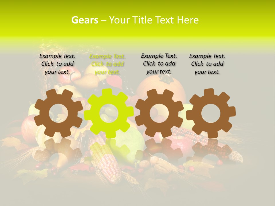 Squash Cornucopia Vegetable PowerPoint Template