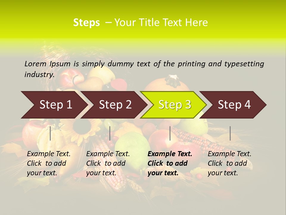 Squash Cornucopia Vegetable PowerPoint Template