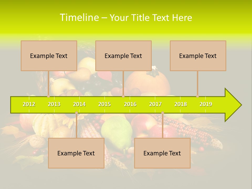 Squash Cornucopia Vegetable PowerPoint Template