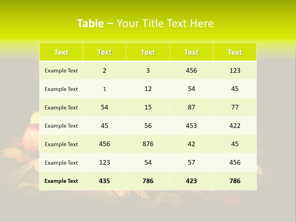 Squash Cornucopia Vegetable PowerPoint Template