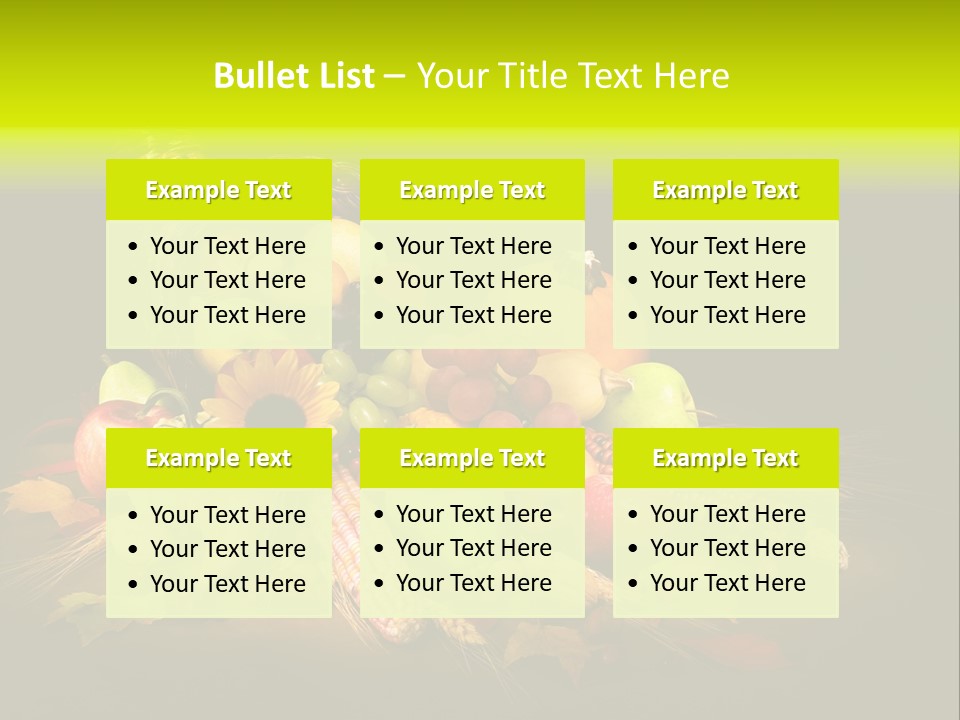Squash Cornucopia Vegetable PowerPoint Template