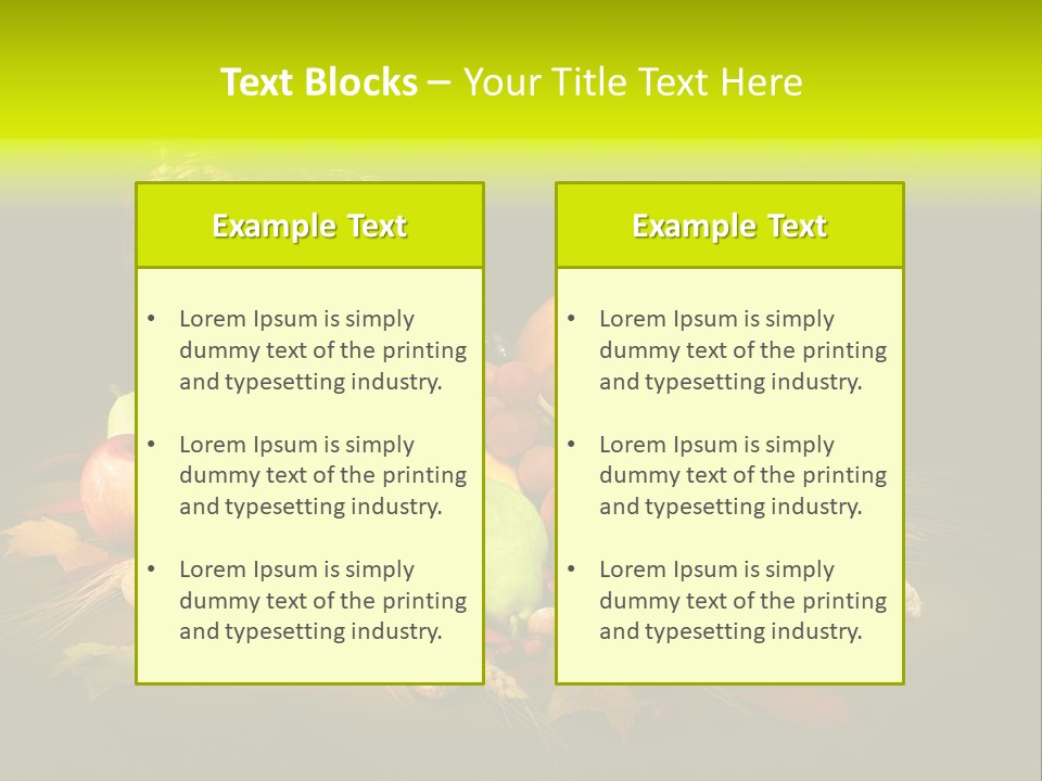 Squash Cornucopia Vegetable PowerPoint Template