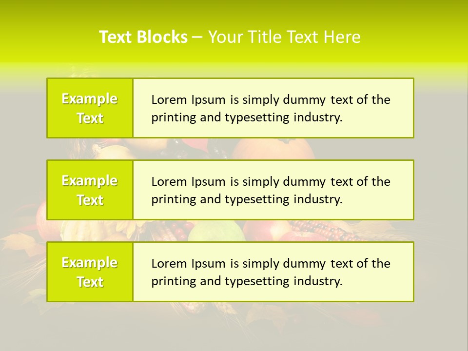 Squash Cornucopia Vegetable PowerPoint Template