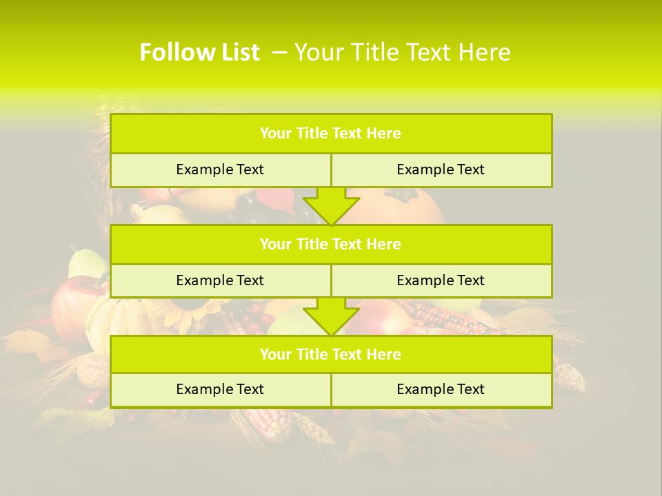 Squash Cornucopia Vegetable PowerPoint Template