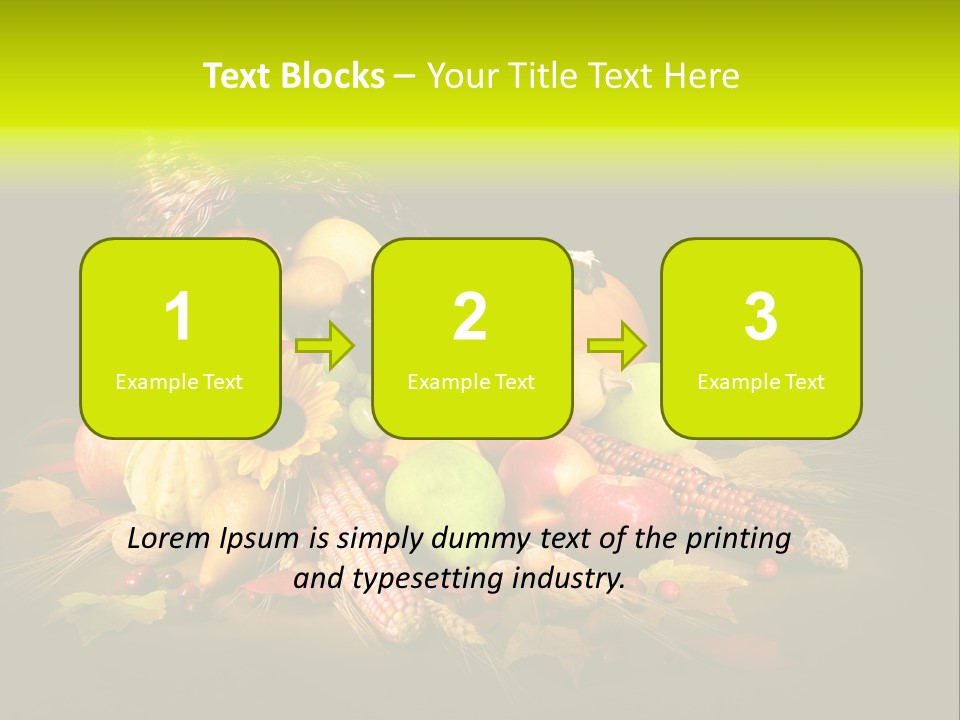 Squash Cornucopia Vegetable PowerPoint Template