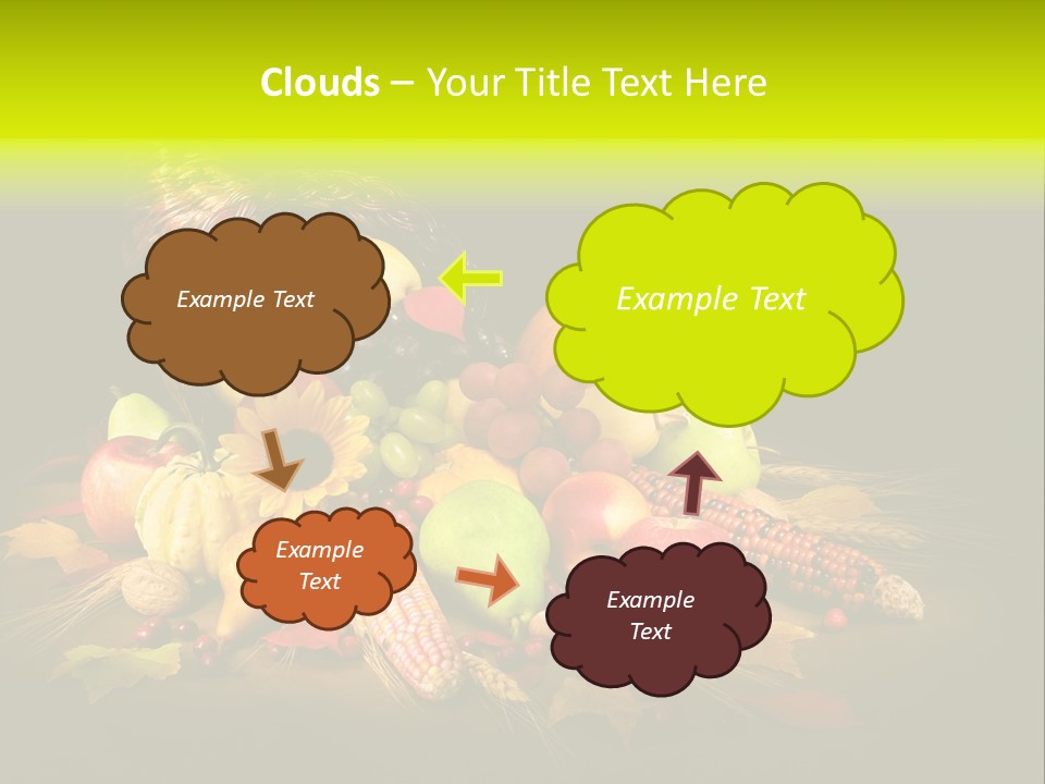 Squash Cornucopia Vegetable PowerPoint Template