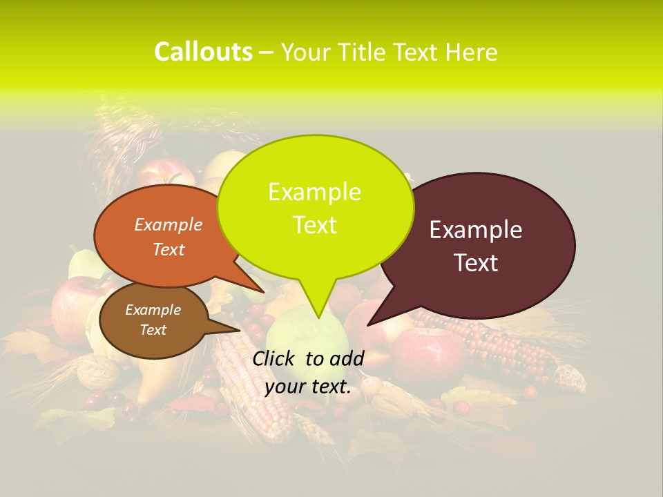 Squash Cornucopia Vegetable PowerPoint Template
