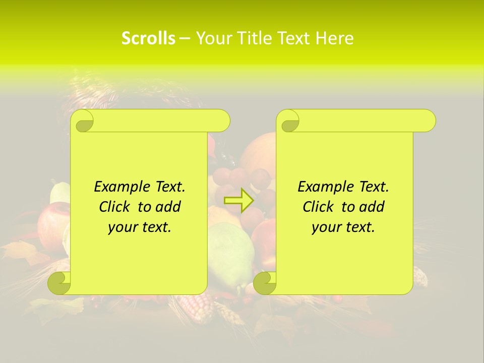 Squash Cornucopia Vegetable PowerPoint Template