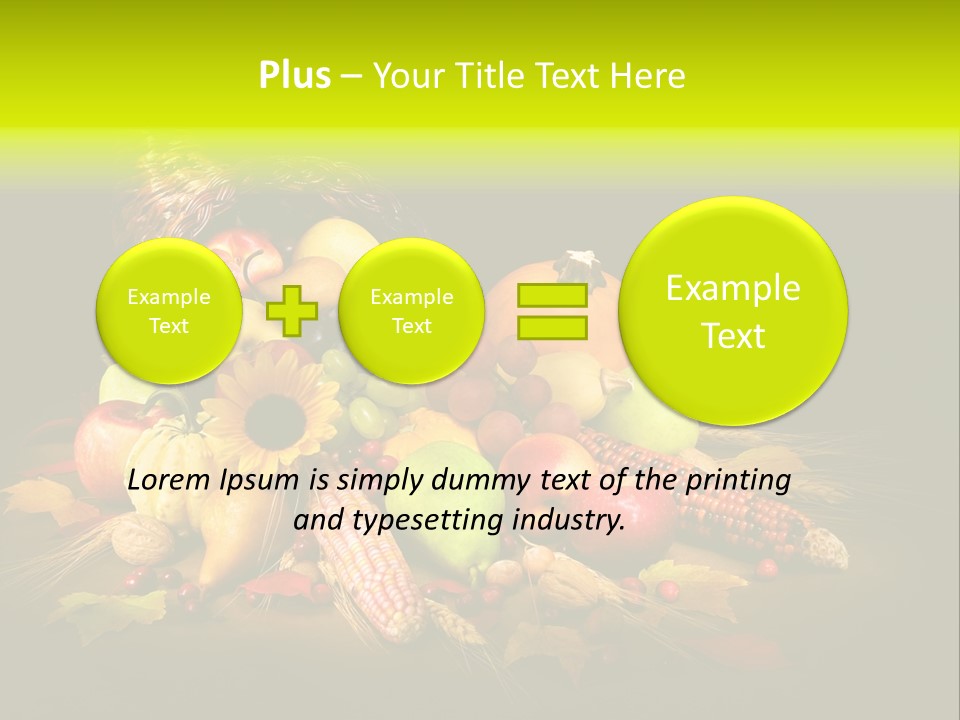Squash Cornucopia Vegetable PowerPoint Template