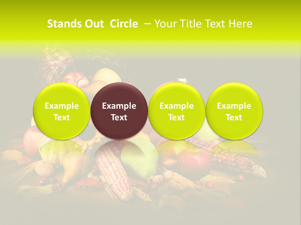 Squash Cornucopia Vegetable PowerPoint Template