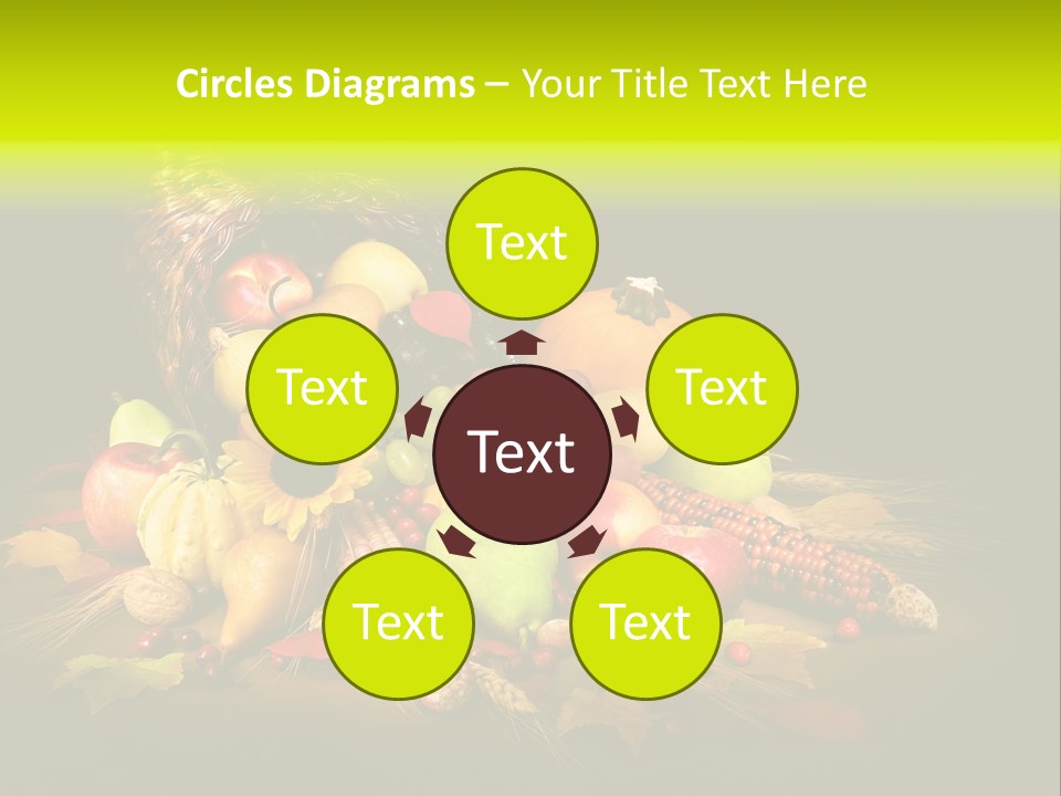 Squash Cornucopia Vegetable PowerPoint Template