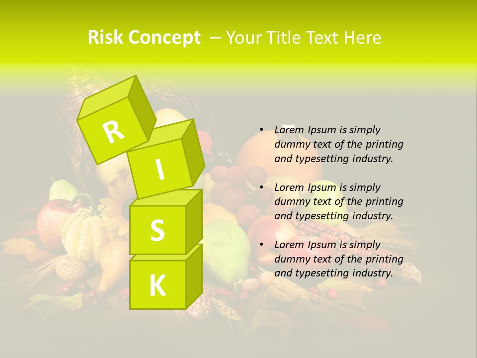 Squash Cornucopia Vegetable PowerPoint Template