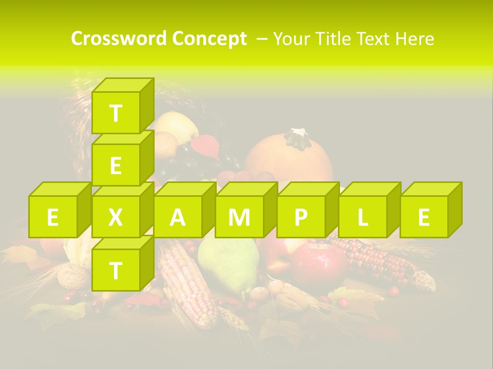 Squash Cornucopia Vegetable PowerPoint Template