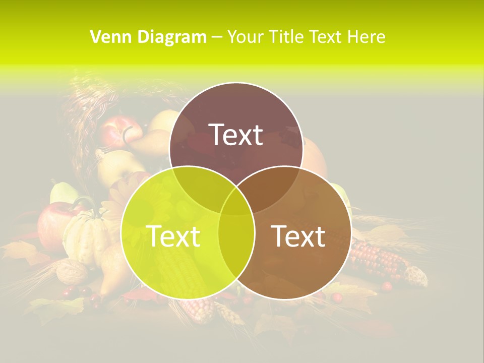 Squash Cornucopia Vegetable PowerPoint Template