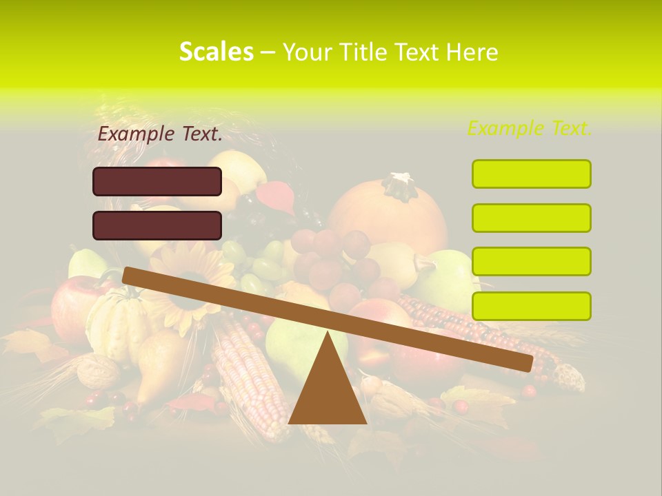 Squash Cornucopia Vegetable PowerPoint Template