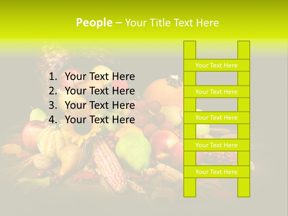 Squash Cornucopia Vegetable PowerPoint Template