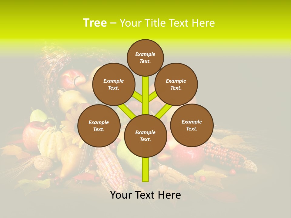 Squash Cornucopia Vegetable PowerPoint Template