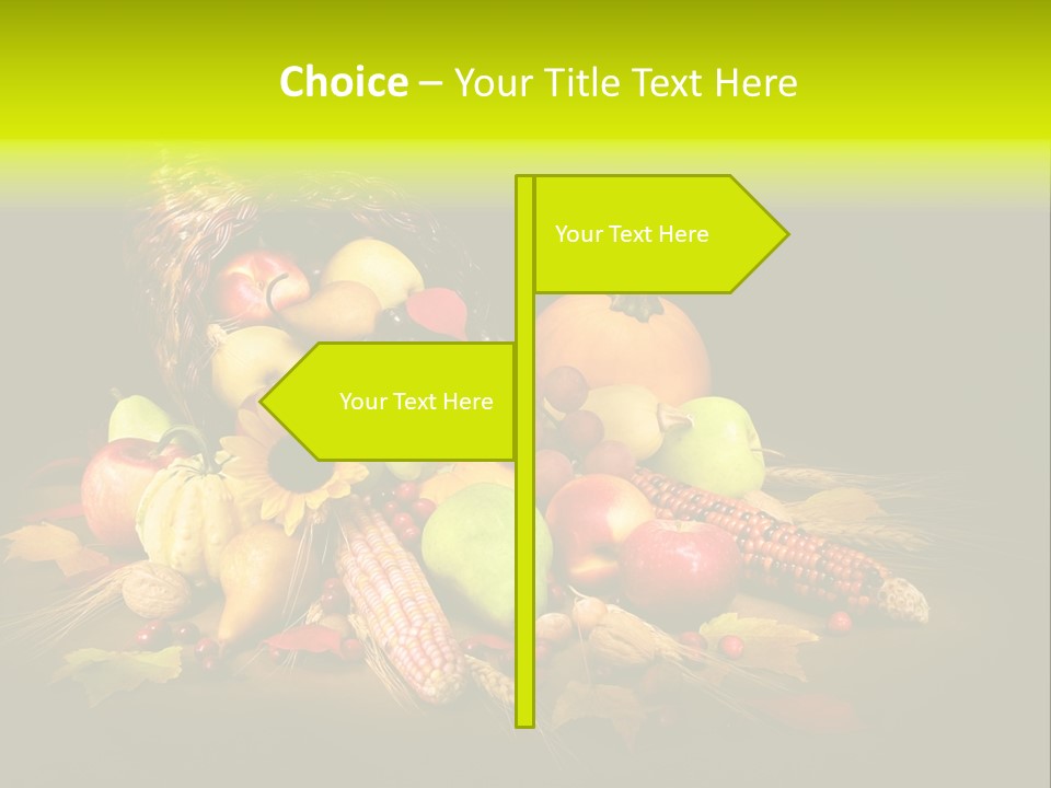 Squash Cornucopia Vegetable PowerPoint Template