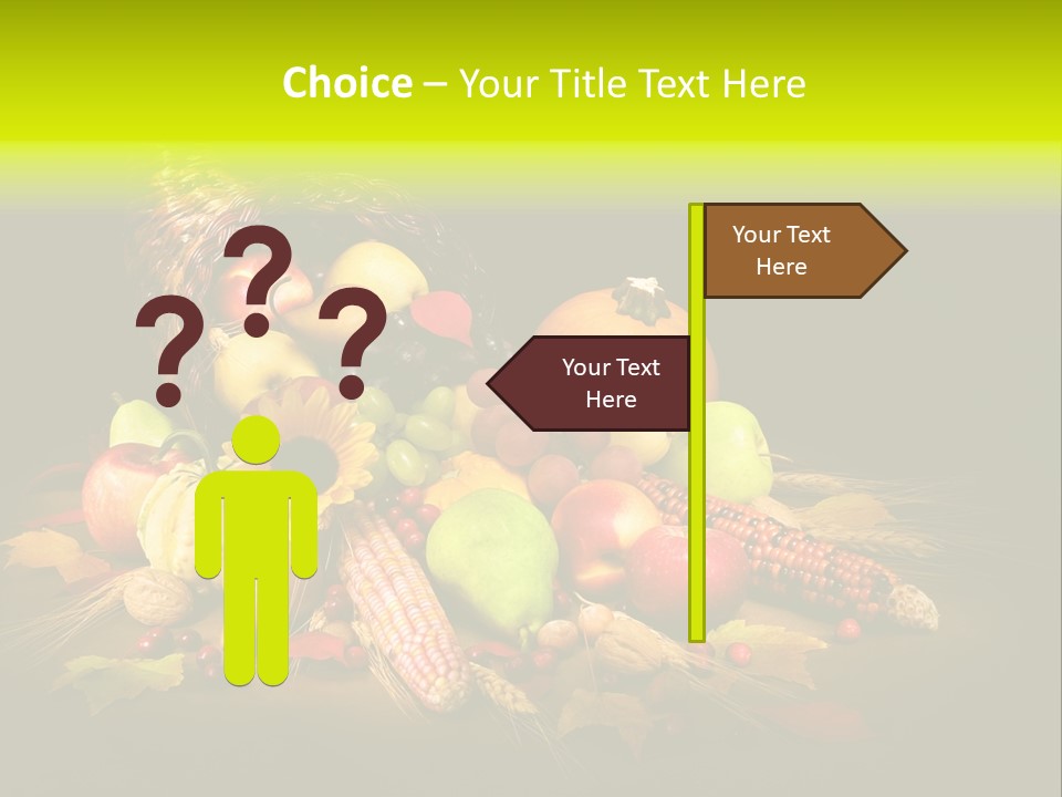 Squash Cornucopia Vegetable PowerPoint Template