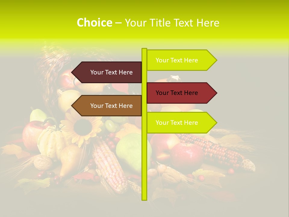 Squash Cornucopia Vegetable PowerPoint Template