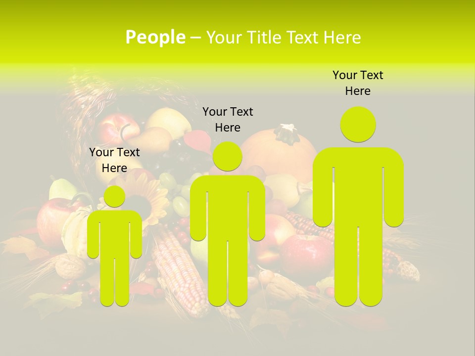 Squash Cornucopia Vegetable PowerPoint Template