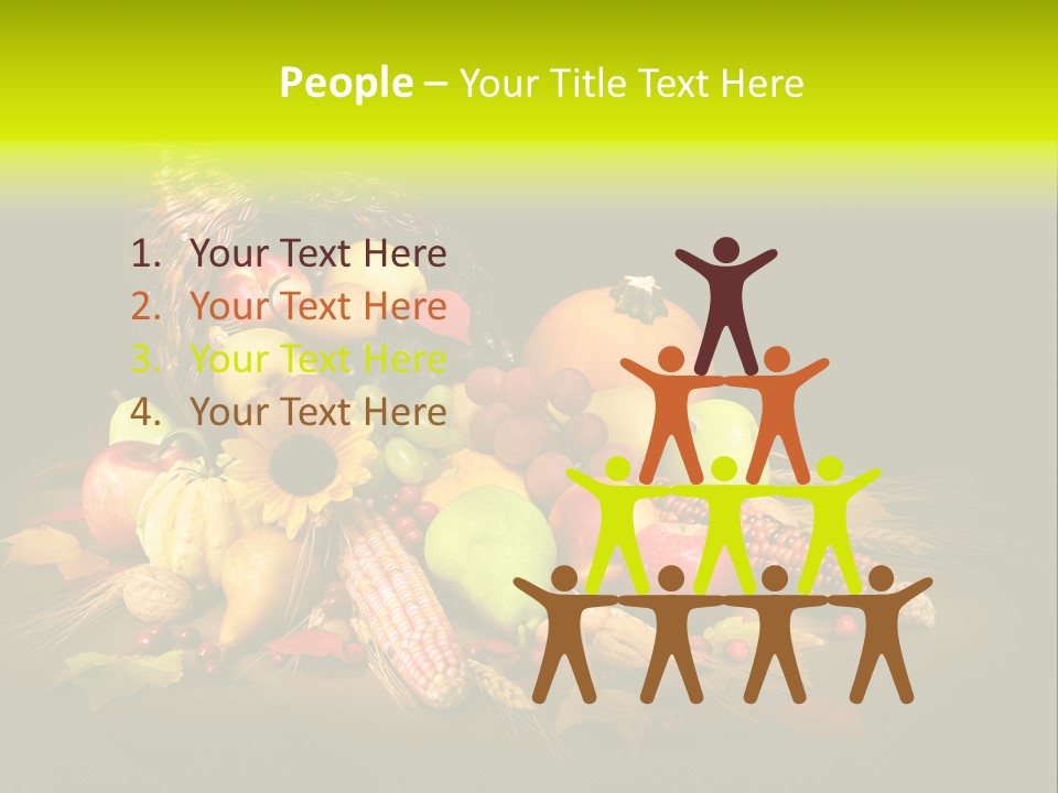 Squash Cornucopia Vegetable PowerPoint Template