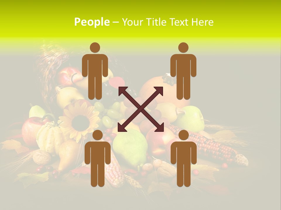 Squash Cornucopia Vegetable PowerPoint Template