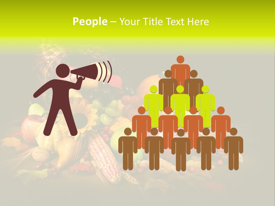 Squash Cornucopia Vegetable PowerPoint Template