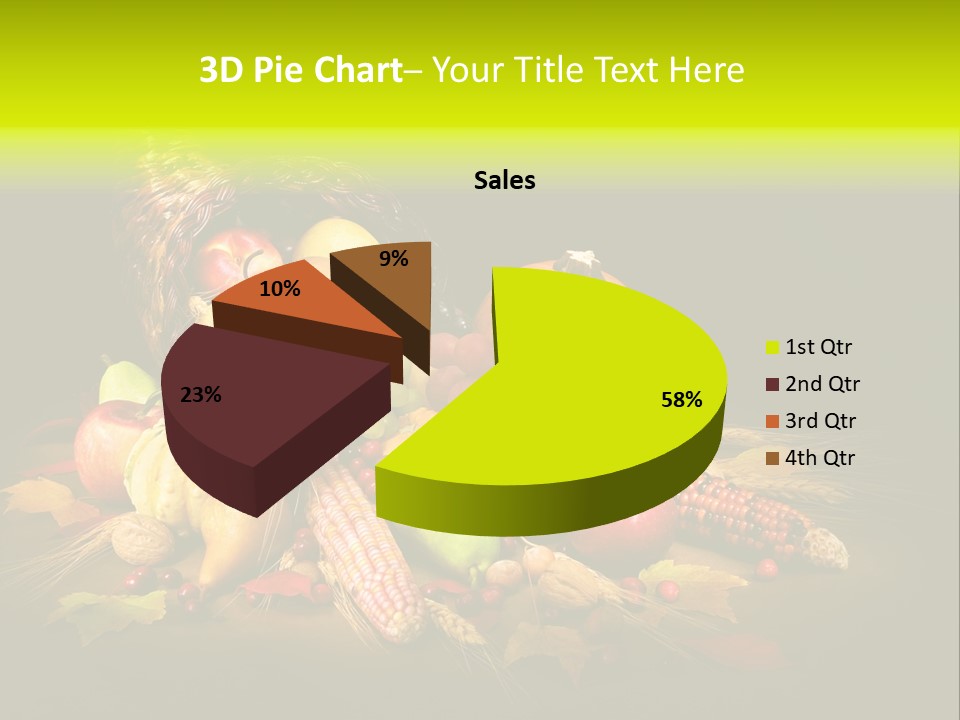 Squash Cornucopia Vegetable PowerPoint Template