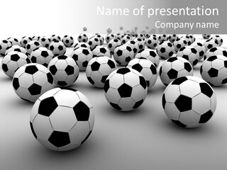 Soccer Ball Parts Black And White PowerPoint Template