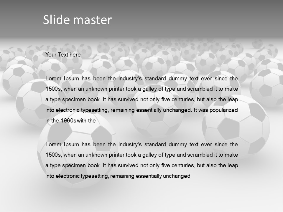Soccer Ball Parts Black And White PowerPoint Template