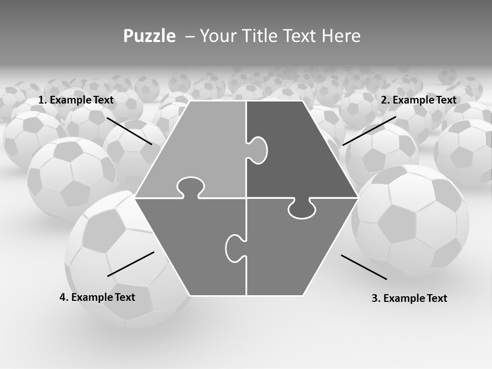 Soccer Ball Parts Black And White PowerPoint Template