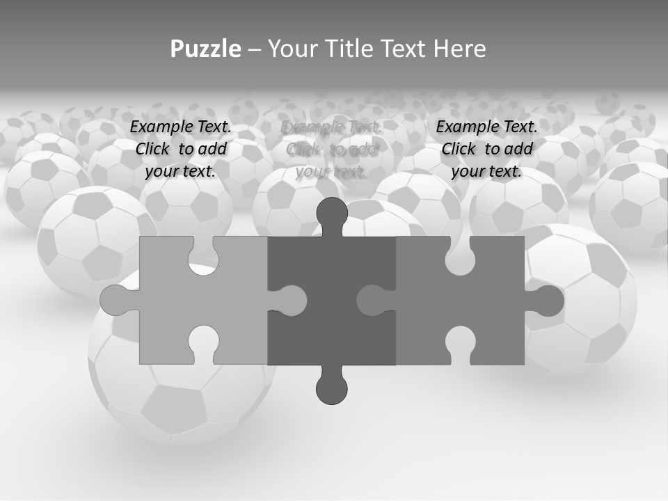 Soccer Ball Parts Black And White PowerPoint Template