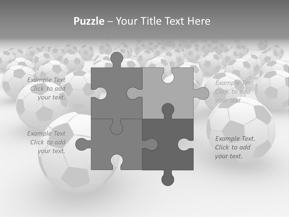 Soccer Ball Parts Black And White PowerPoint Template