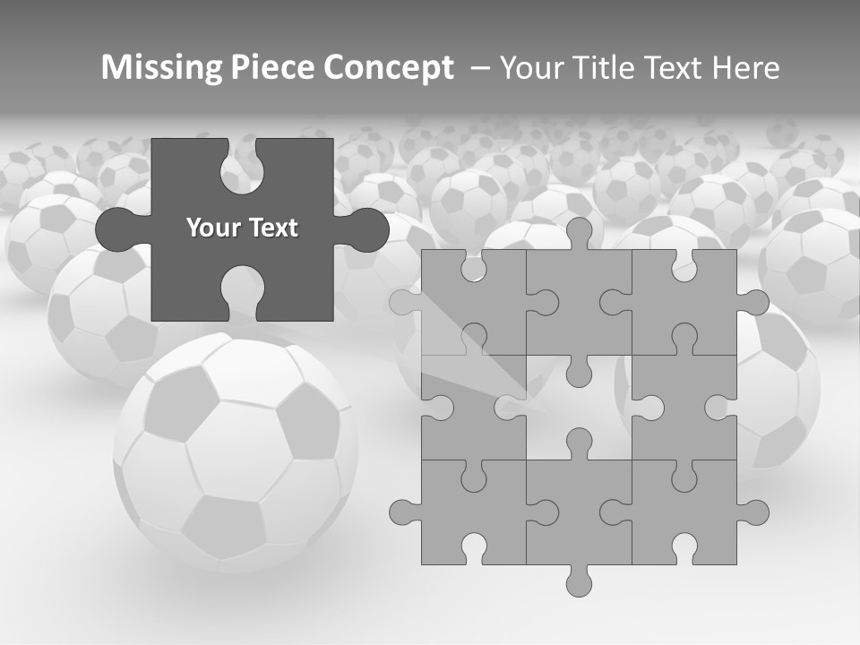 Soccer Ball Parts Black And White PowerPoint Template