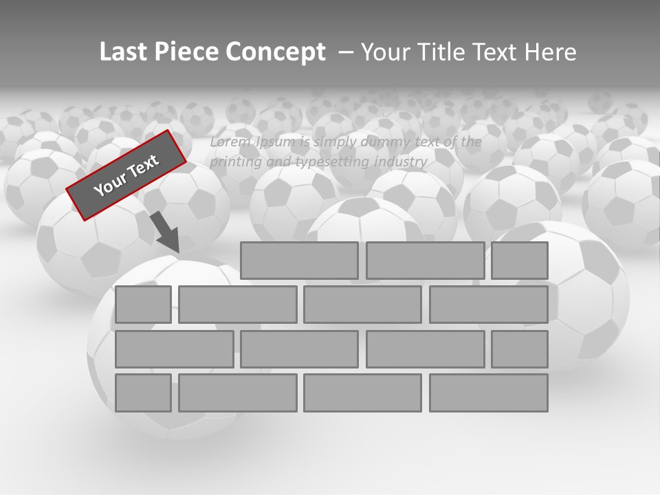 Soccer Ball Parts Black And White PowerPoint Template