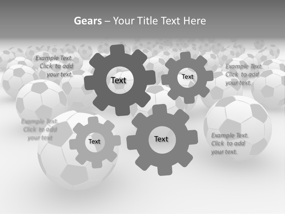 Soccer Ball Parts Black And White PowerPoint Template