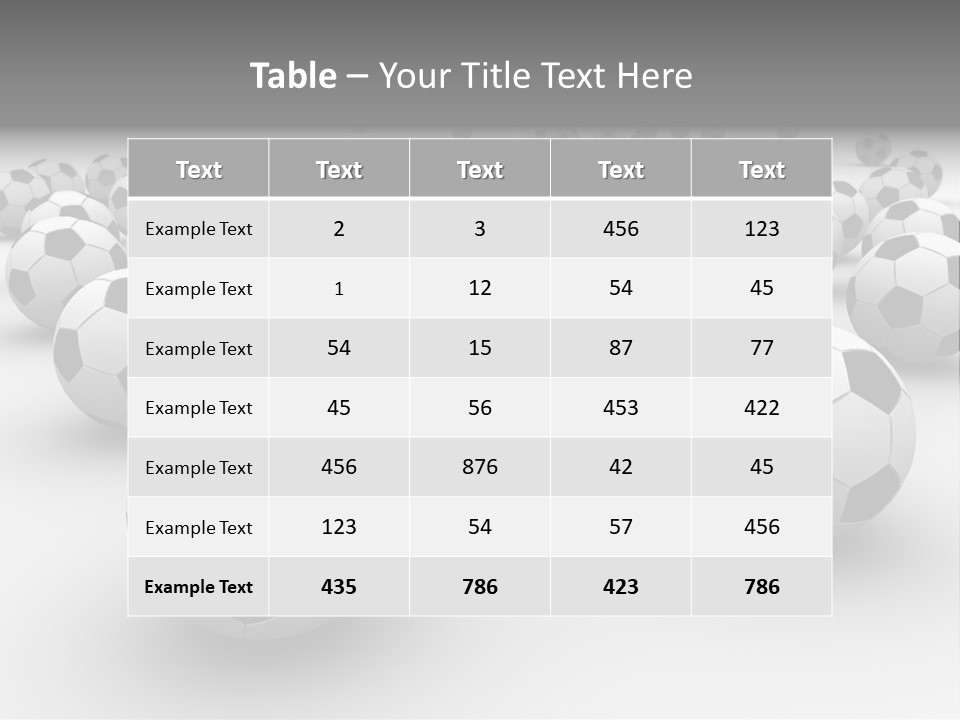Soccer Ball Parts Black And White PowerPoint Template