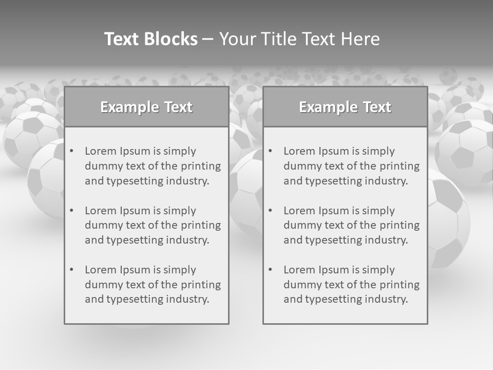 Soccer Ball Parts Black And White PowerPoint Template