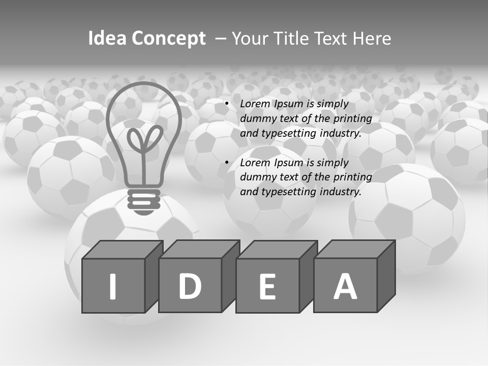 Soccer Ball Parts Black And White PowerPoint Template