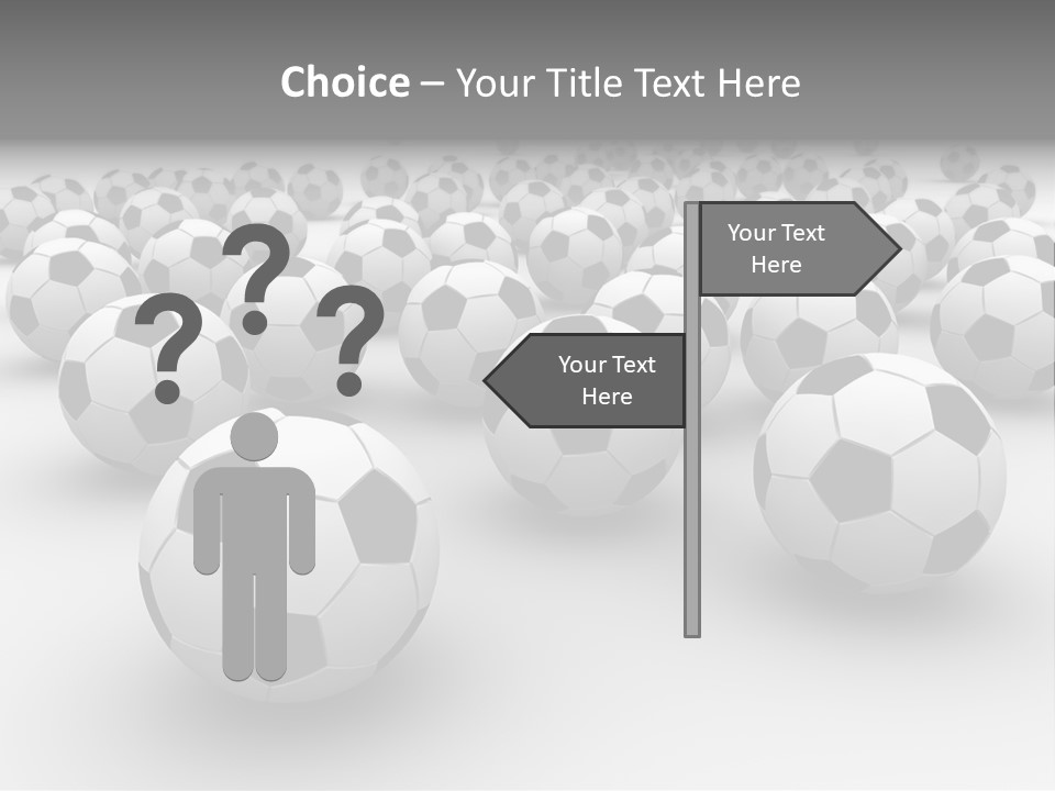 Soccer Ball Parts Black And White PowerPoint Template