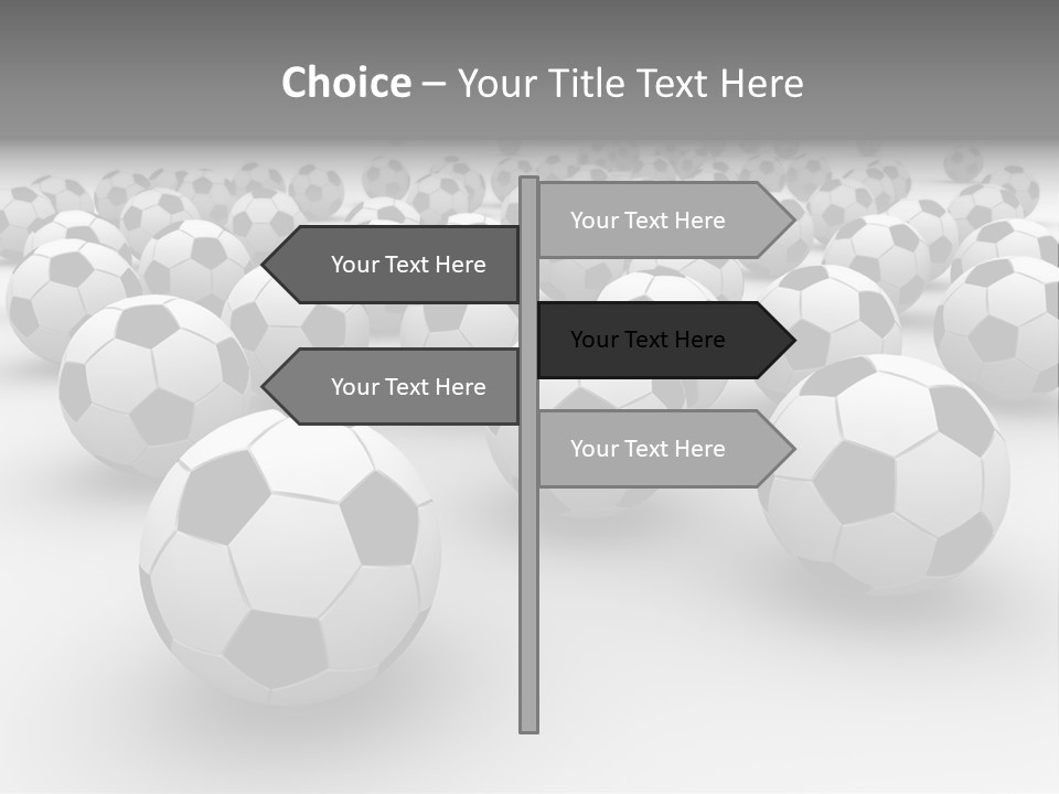 Soccer Ball Parts Black And White PowerPoint Template