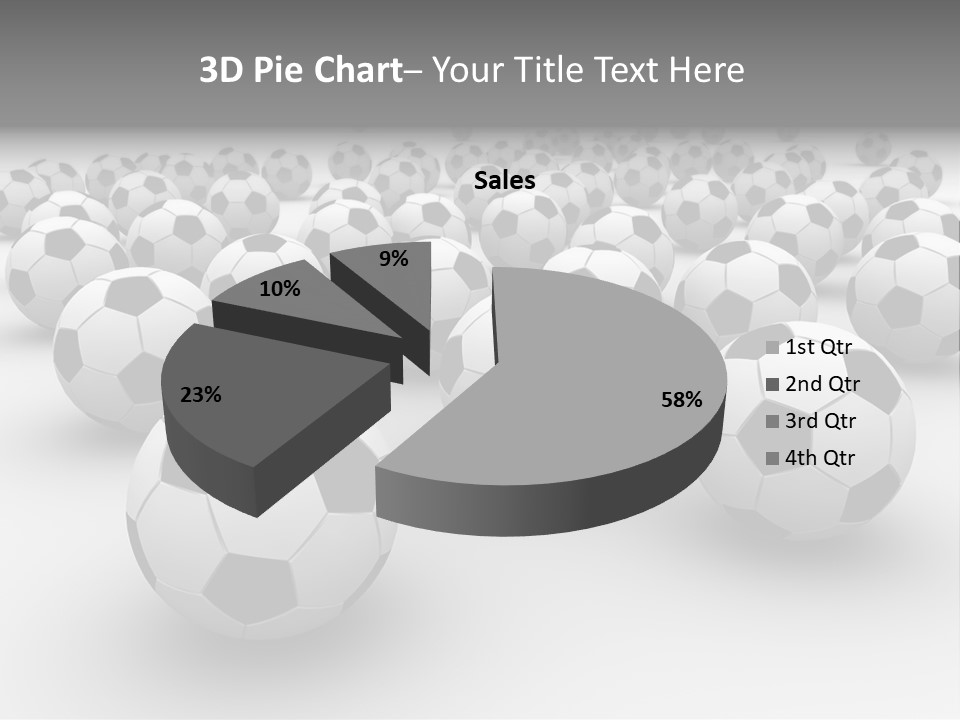 Soccer Ball Parts Black And White PowerPoint Template