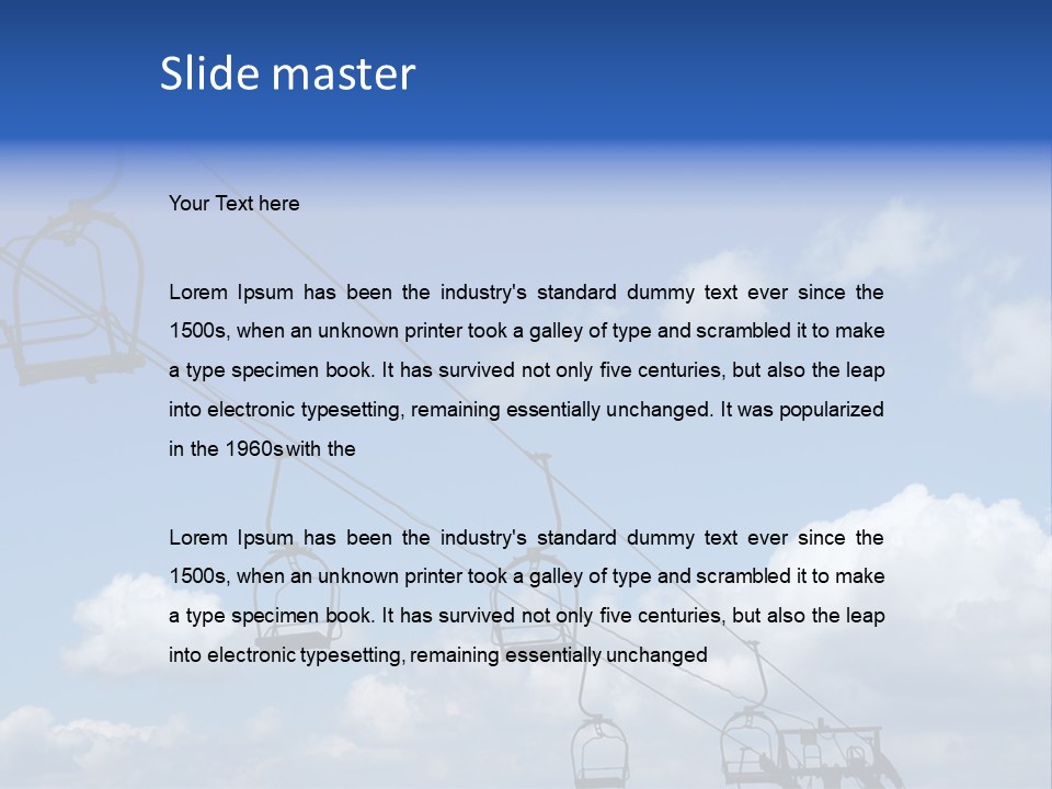 Lift Cabin Tran Port PowerPoint Template