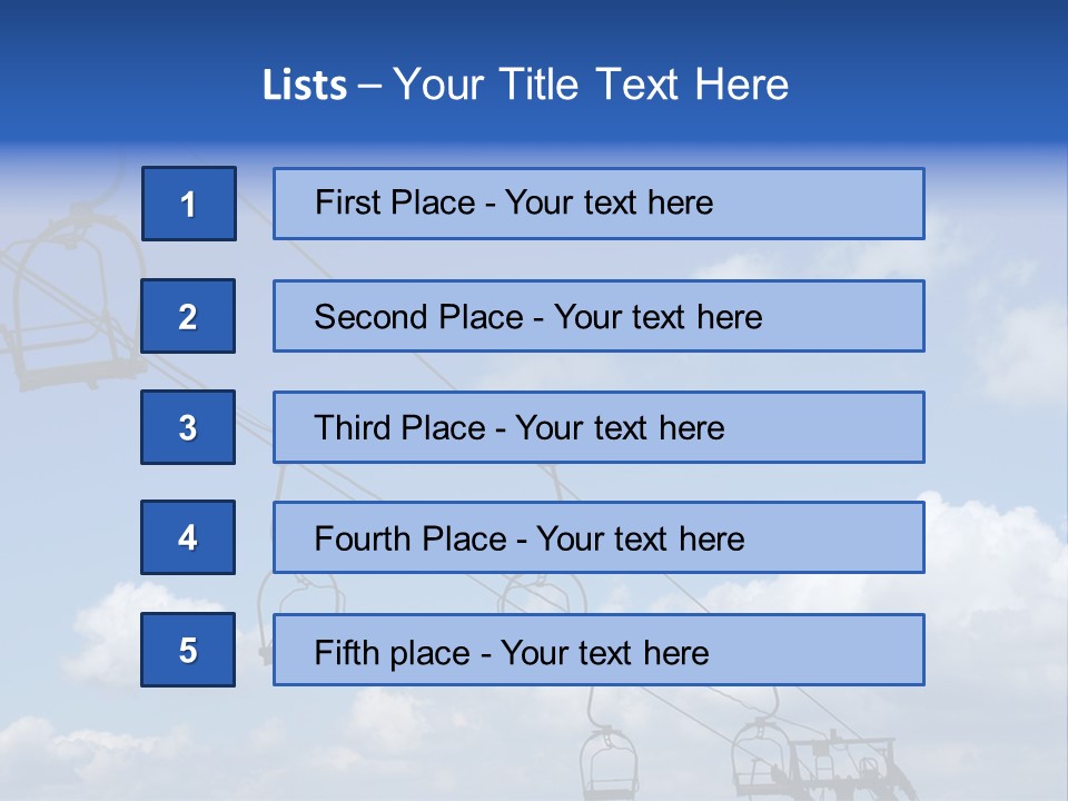 Lift Cabin Tran Port PowerPoint Template