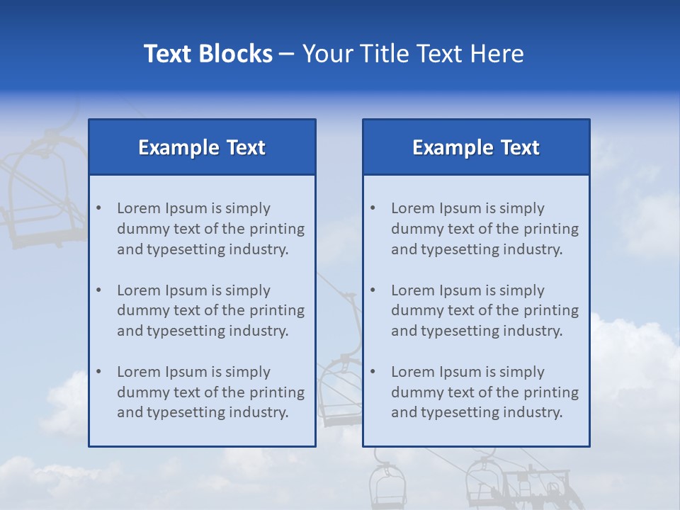 Lift Cabin Tran Port PowerPoint Template