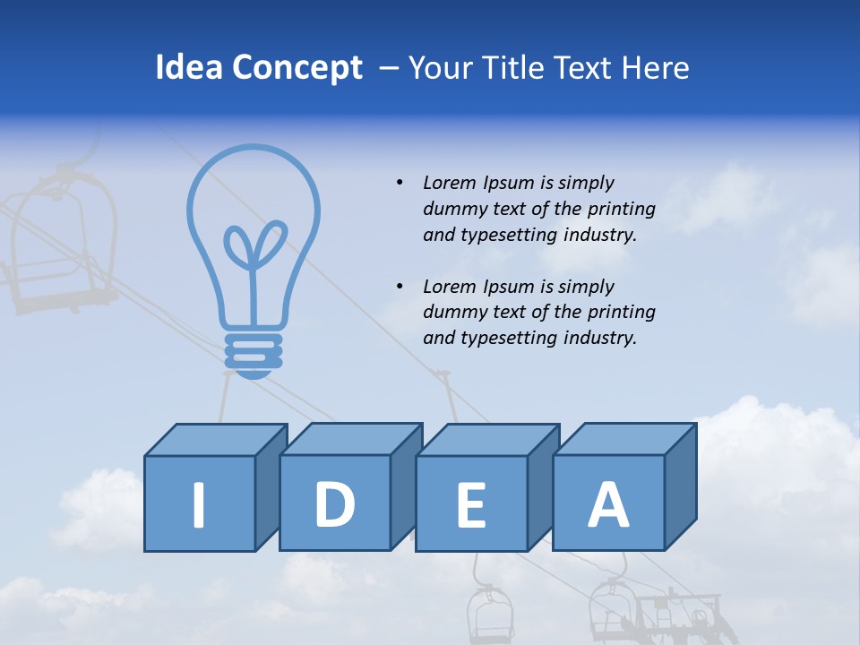 Lift Cabin Tran Port PowerPoint Template