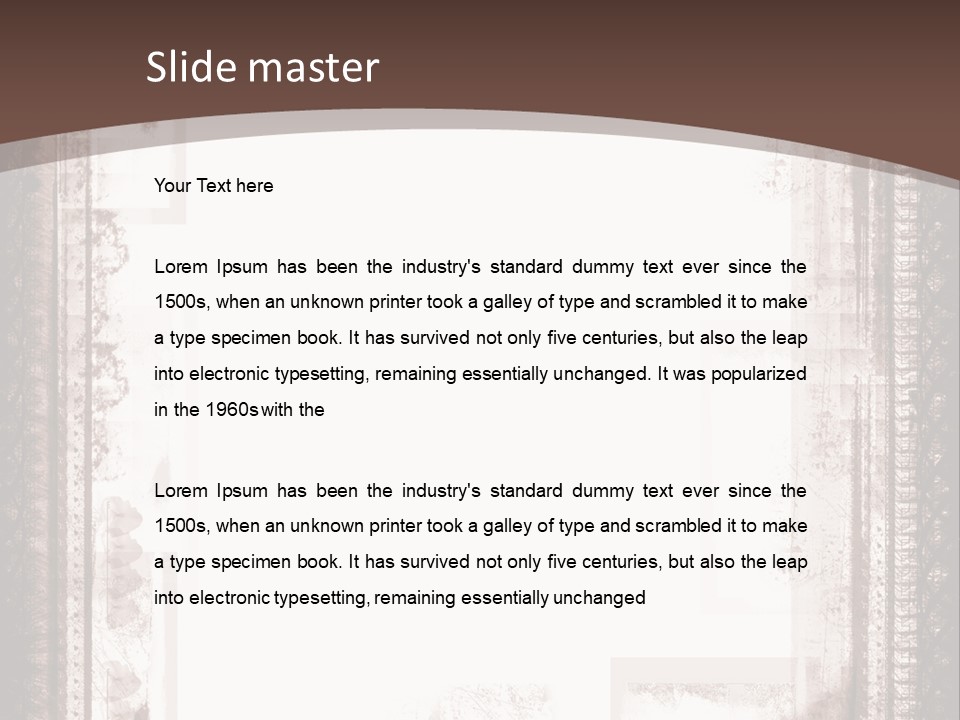 Grungy Graphic Brown PowerPoint Template