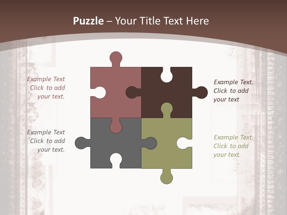 Grungy Graphic Brown PowerPoint Template