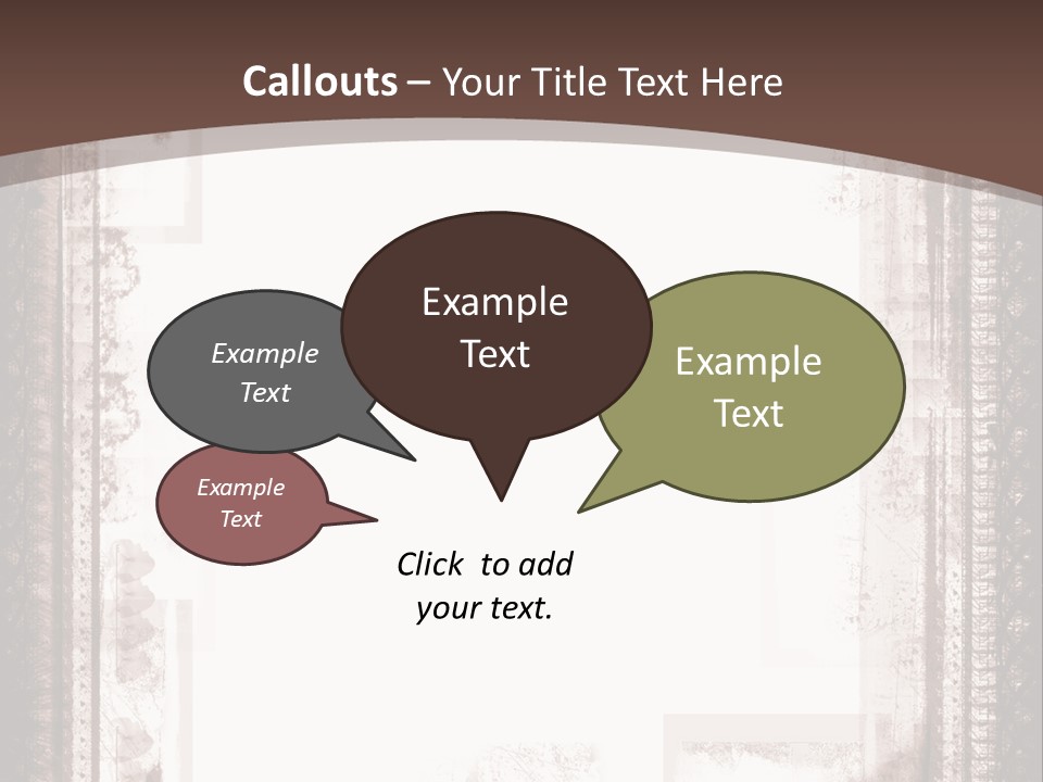 Grungy Graphic Brown PowerPoint Template
